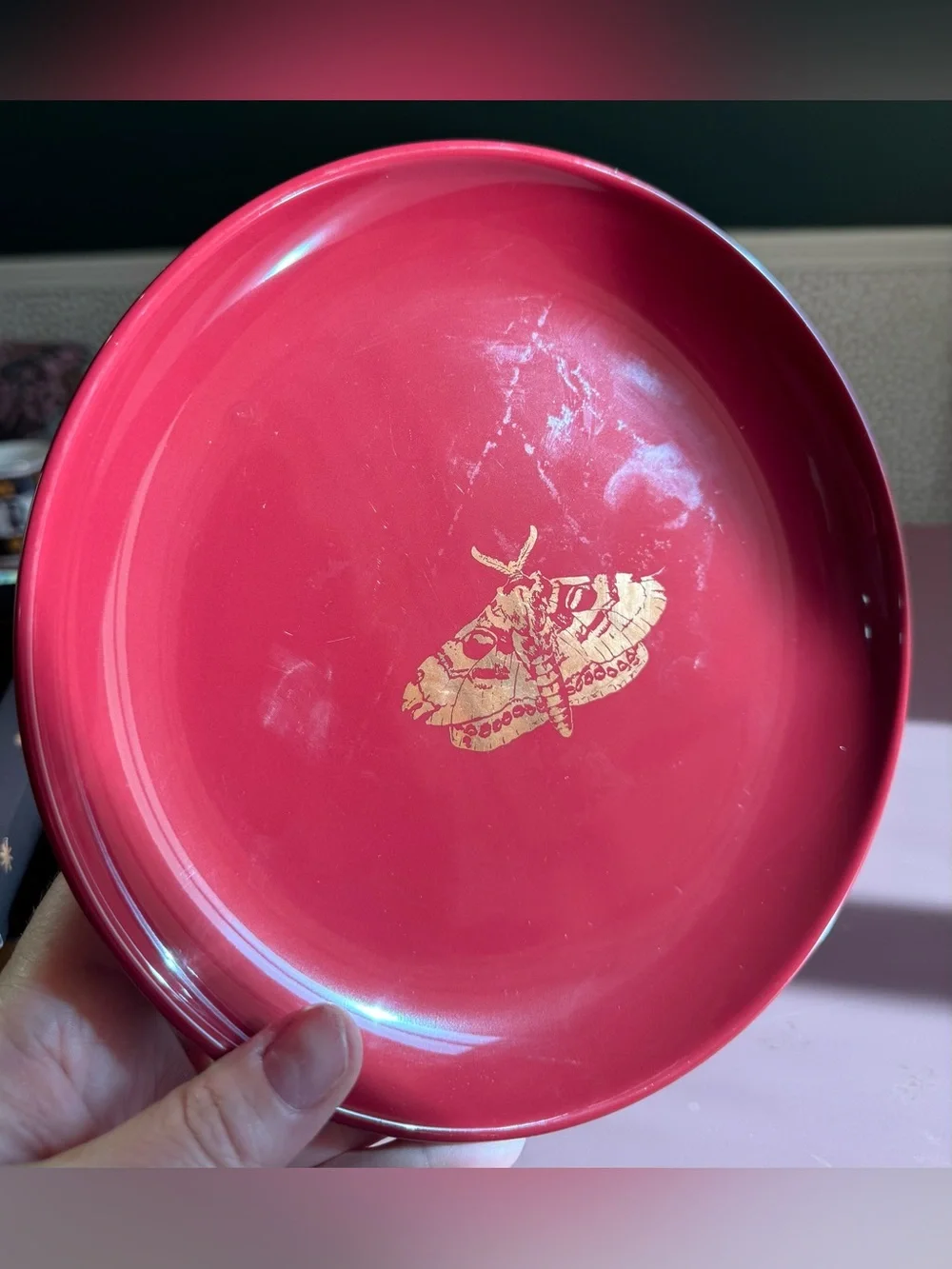 Anthropologie Catherine Martin Midnight Creatures Stoneware Dessert Plate, Moth